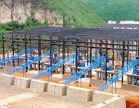 云南2000噸建筑用砂石骨料生產(chǎn)線